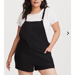 Torrid linen overalls